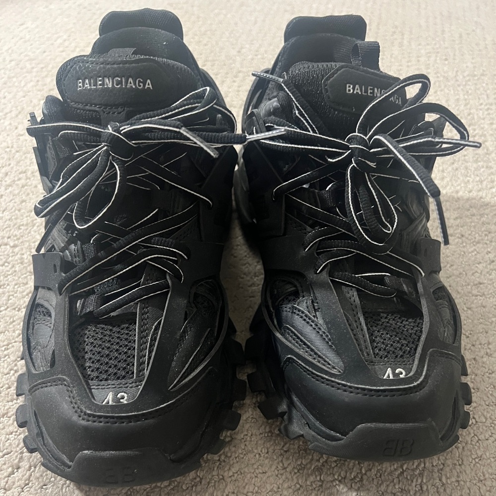 Balenciaga Black Textile Sneakers
